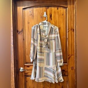 LOFT Elegant Multicolor Patterned Dress